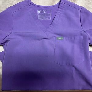 Figs Catarina Scrub top - purple XXS